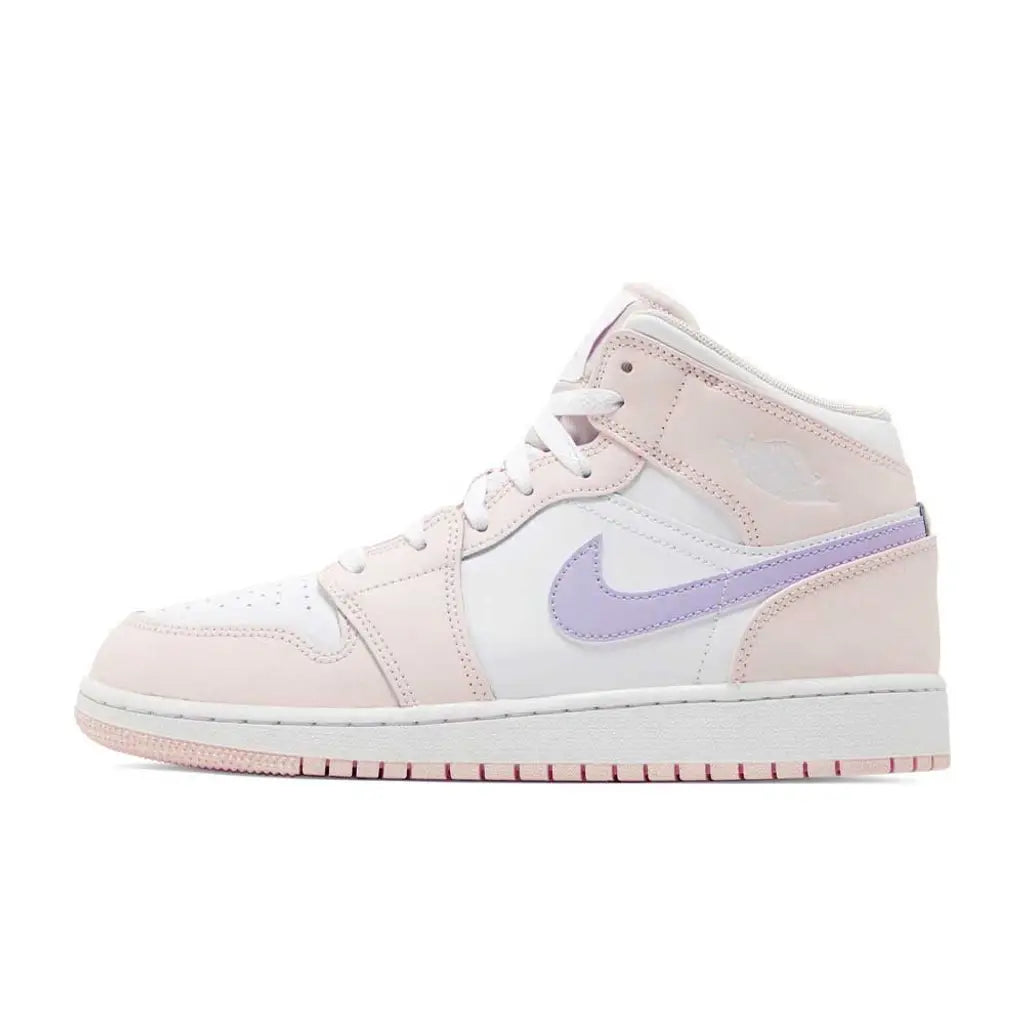 Pink white and blue jordans sales