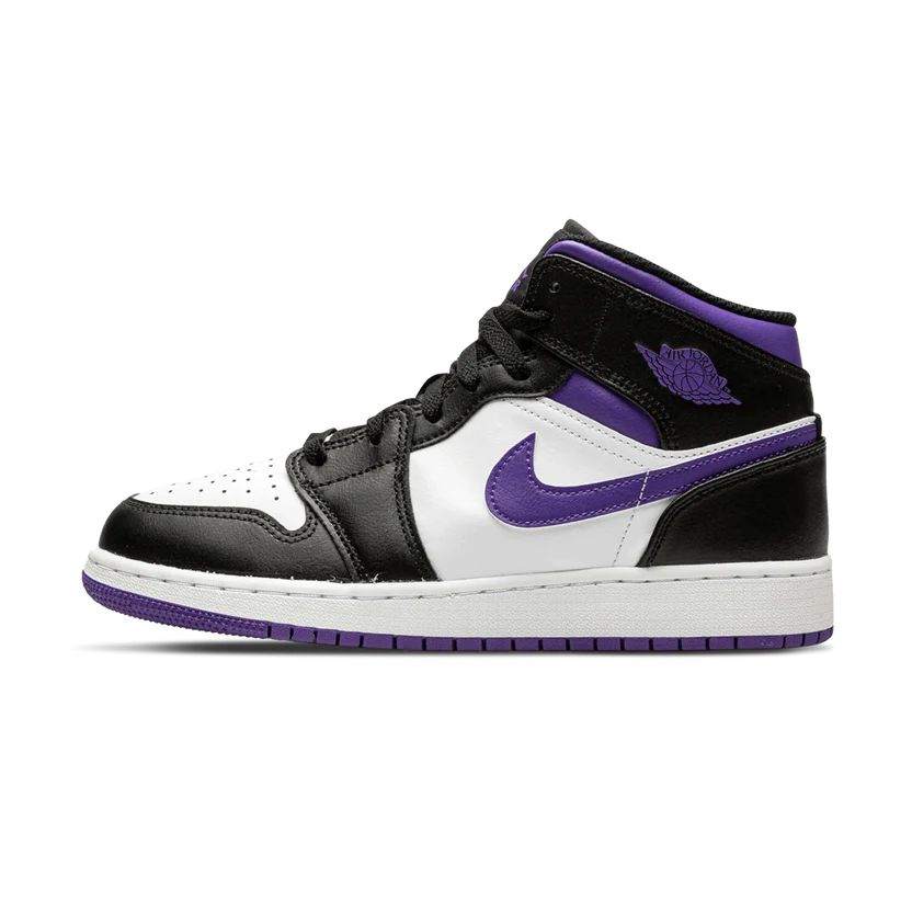 Purple and black air jordan deals 1