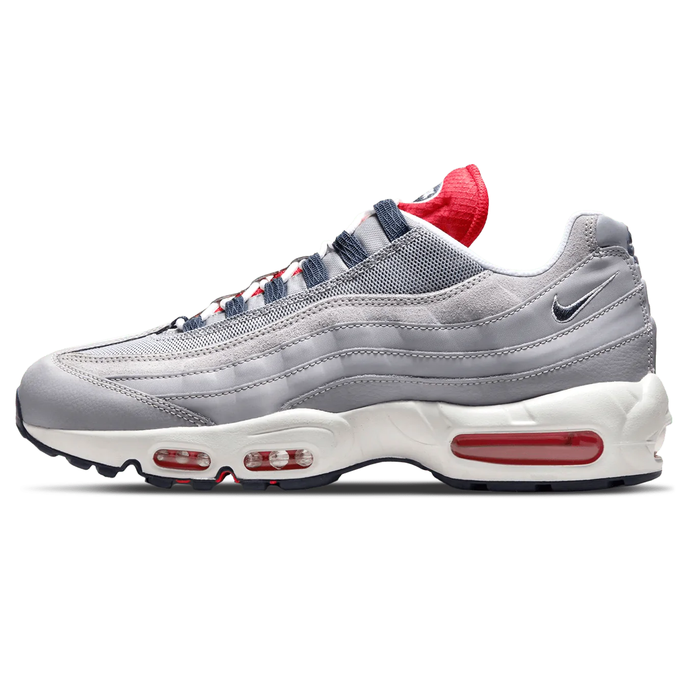 Nike Air Max 95 Grey Navy Crimson SneakerSafe
