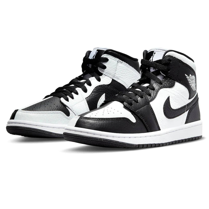 Jordans half hot sale black half white