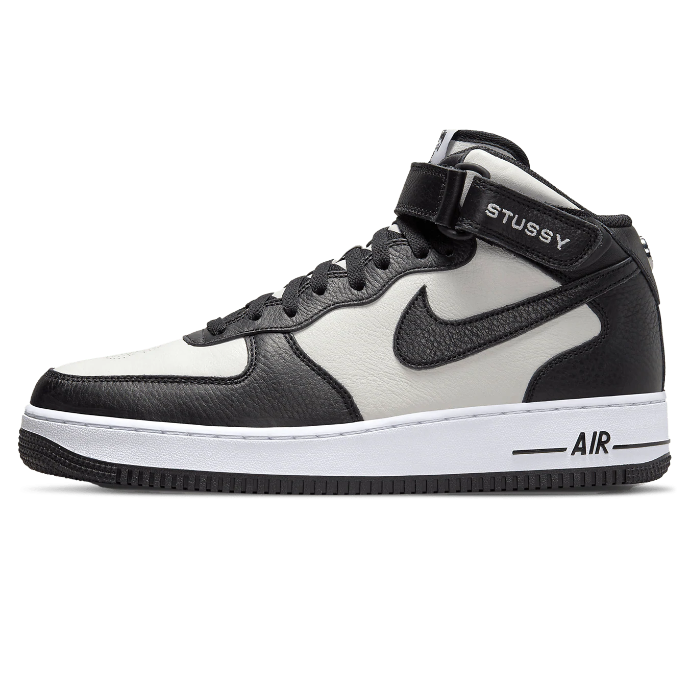 Nike x Stussy Air Force 1 Mid 'Light Bone Grey Black'