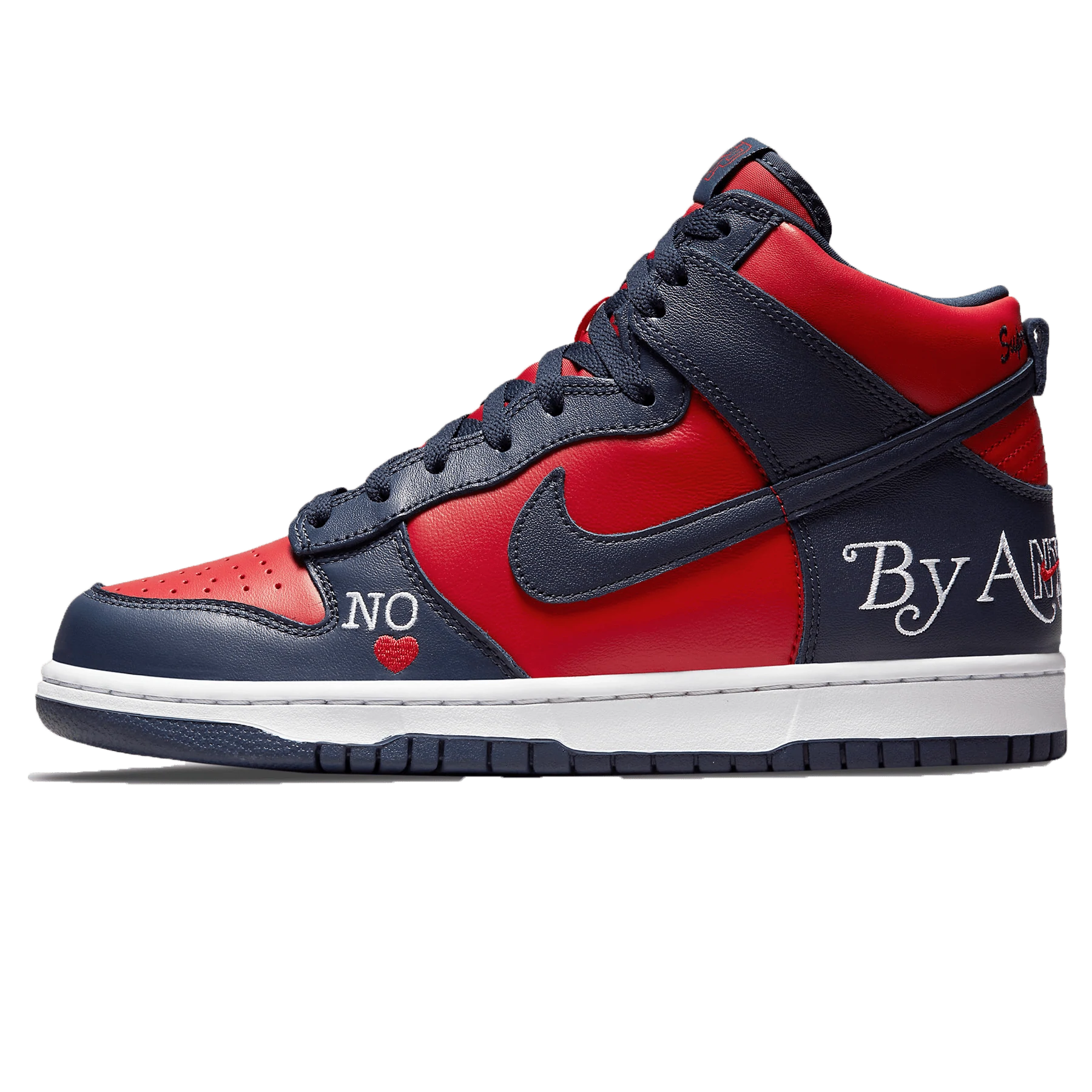 Nike SB x Supreme Dunk High 'By Any Means Navy Red'