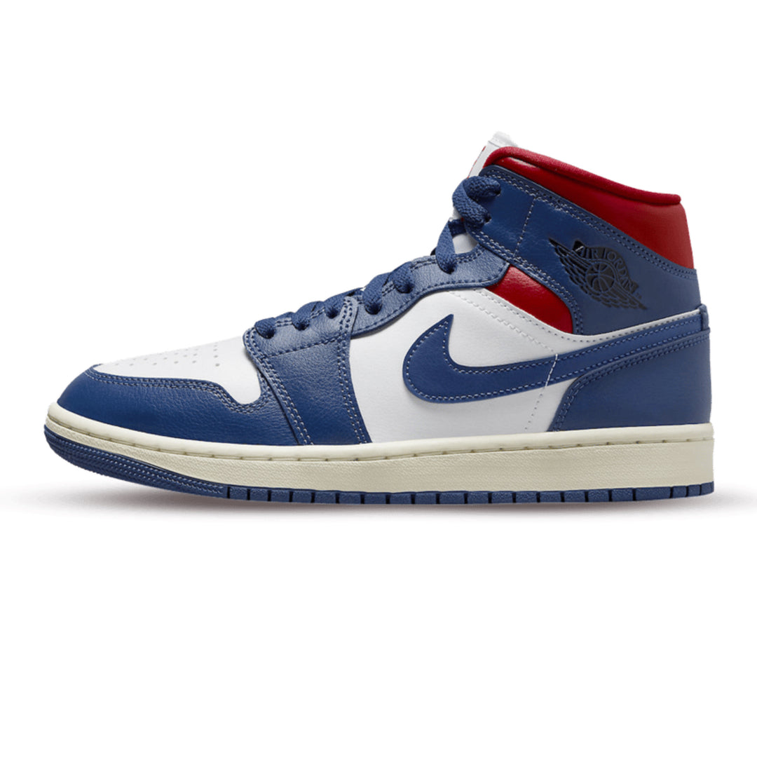 navy blue and red jordans