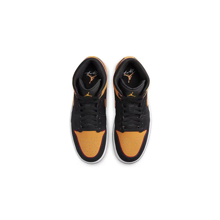 Jordan 1 mid orange black best sale