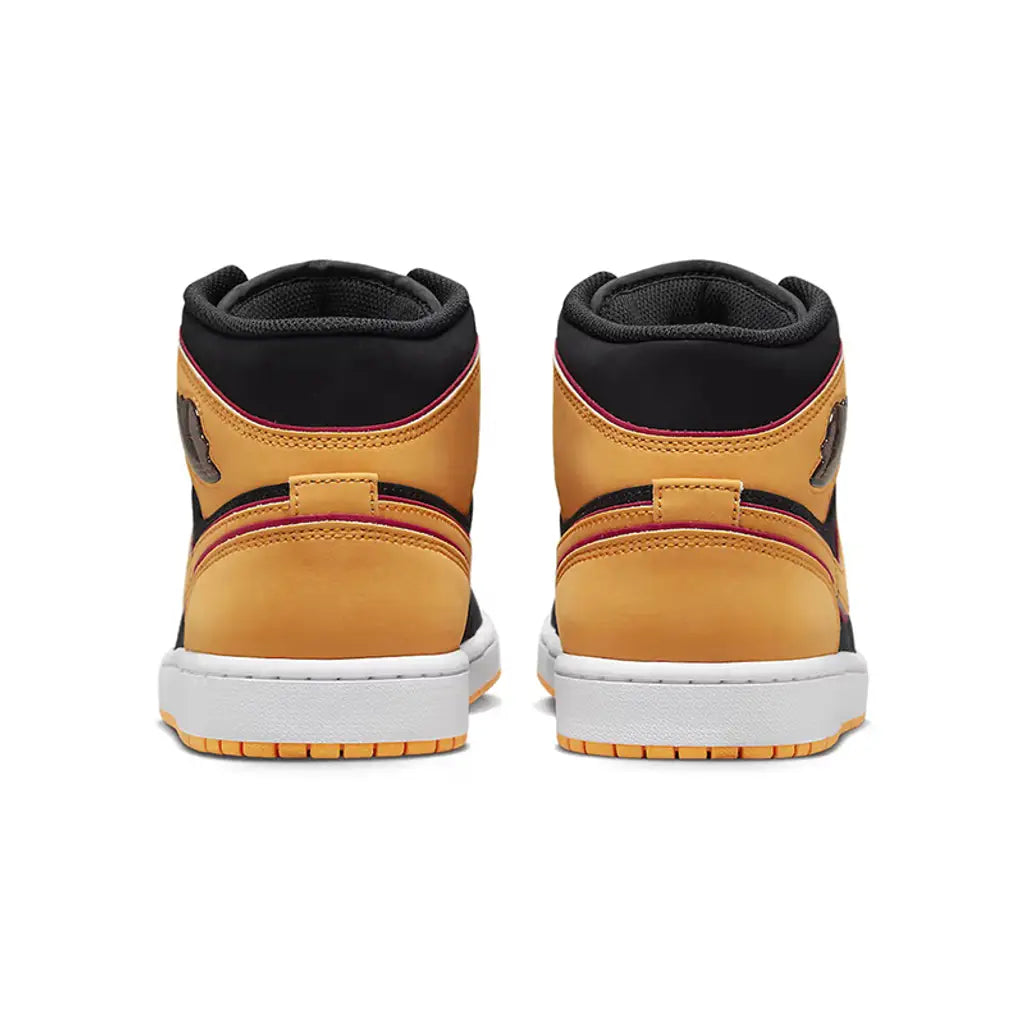 Orange and black nike jordans shop