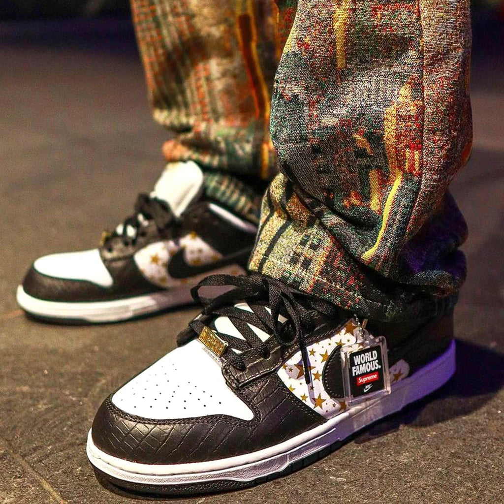 Nike SB x Supreme Dunk Low Stars Black SneakerSafe