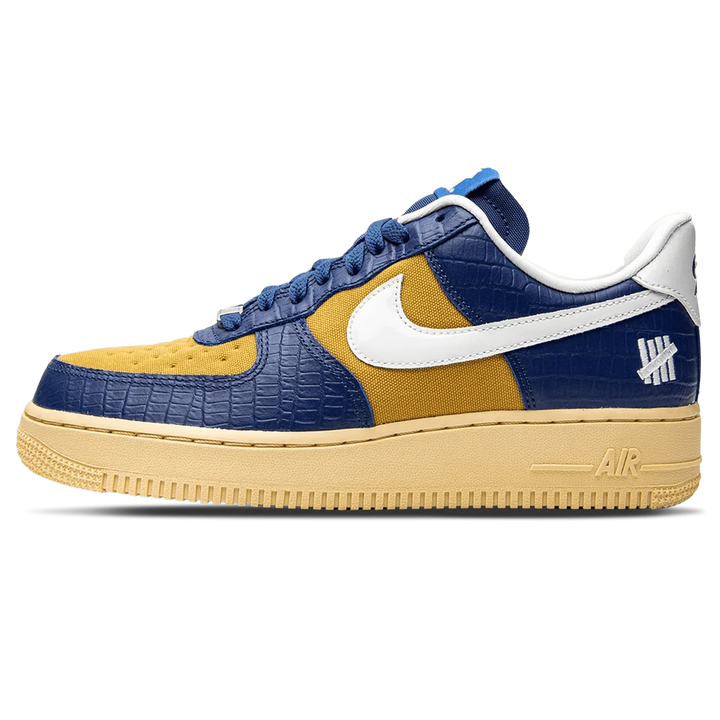 Navy blue and gold air force ones online