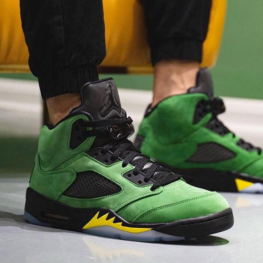 Air Jordan 5 Apple Green Oregon SneakerSafe