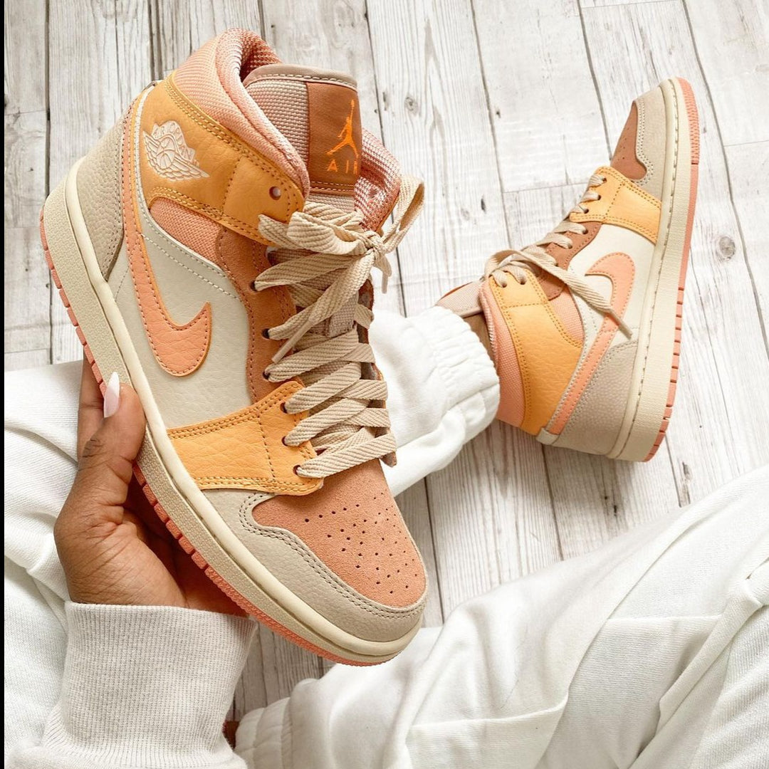 Air Jordan 1 Mid Apricot Orange SneakerSafe