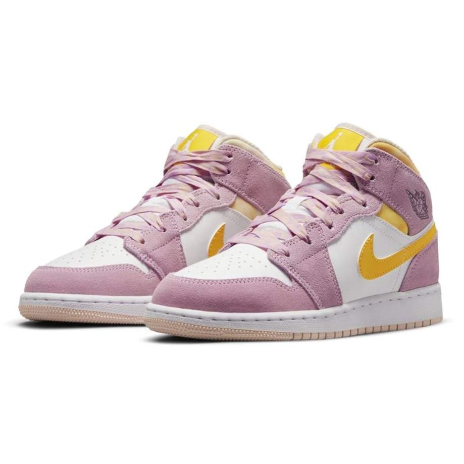 Air Jordan 1 Mid Arctic Pink University Gold SneakerSafe