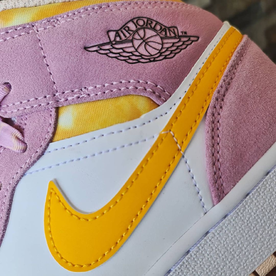 Air Jordan 1 Mid Arctic Pink University Gold SneakerSafe