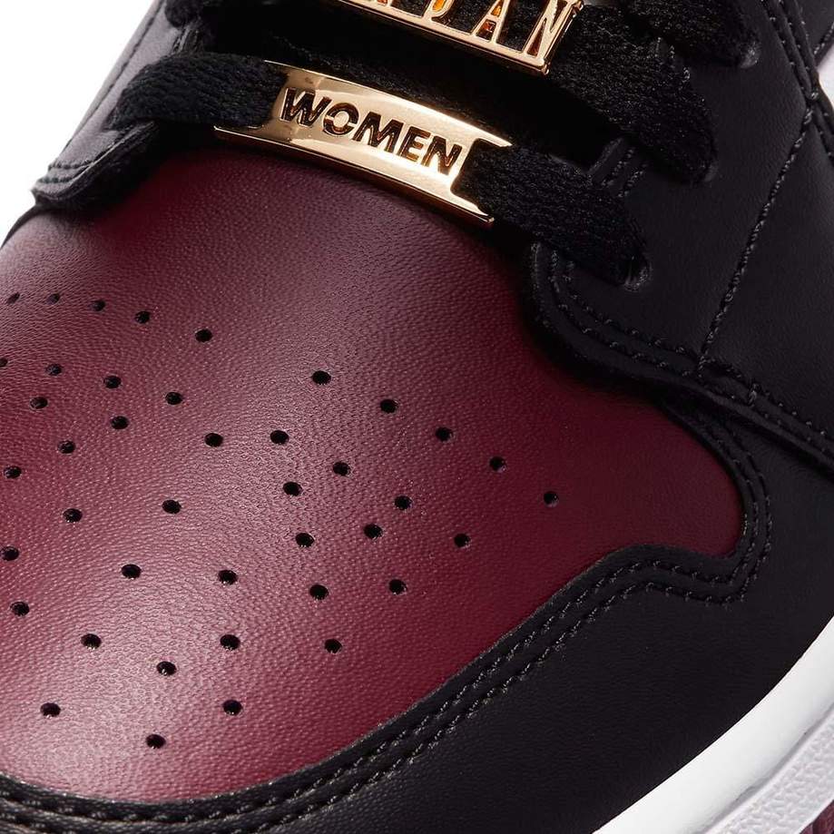 burgundy jordan 1 with charms