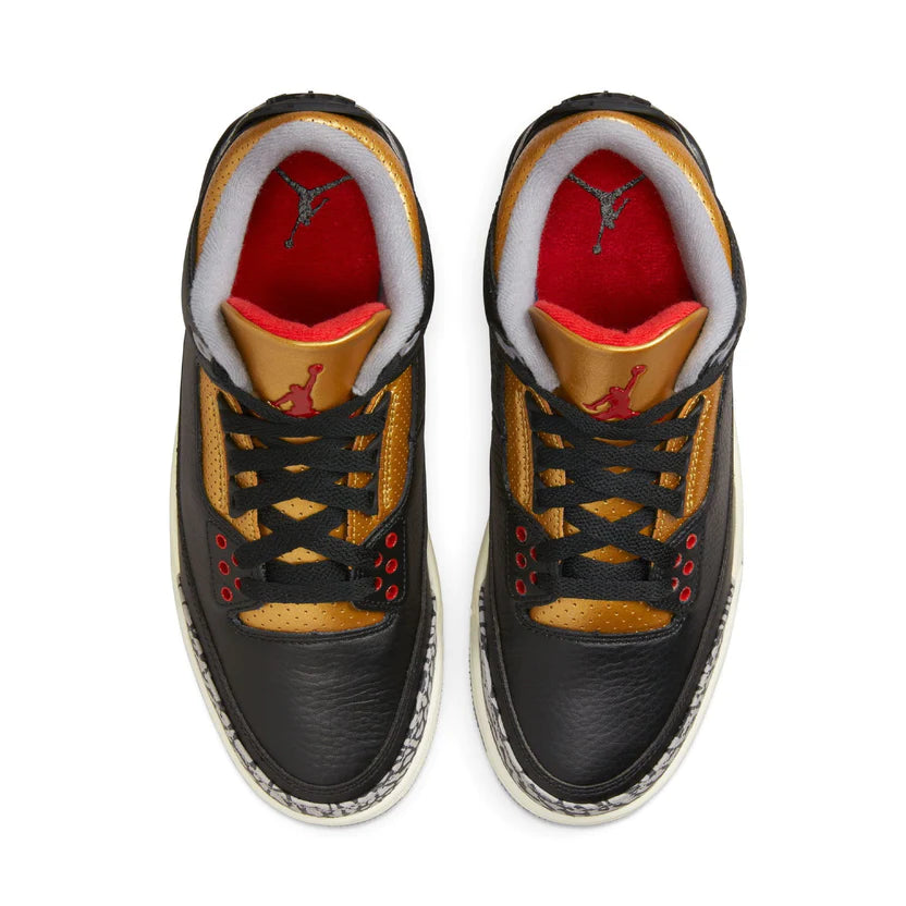 Air Jordan 3 Black Cement Gold SneakerSafe