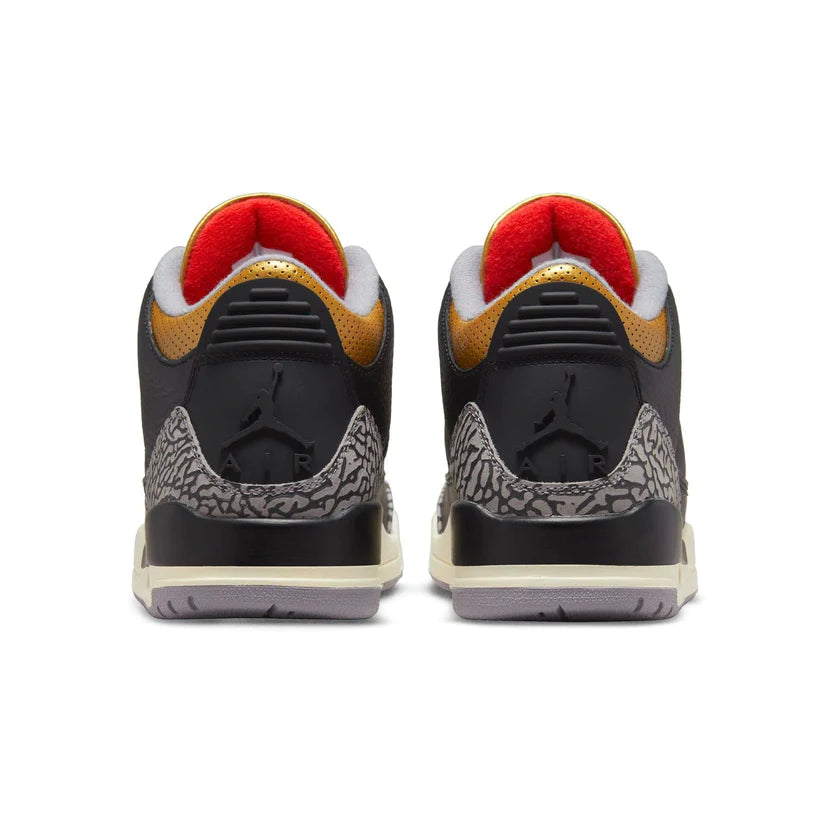 Black and red jordan 3 best sale