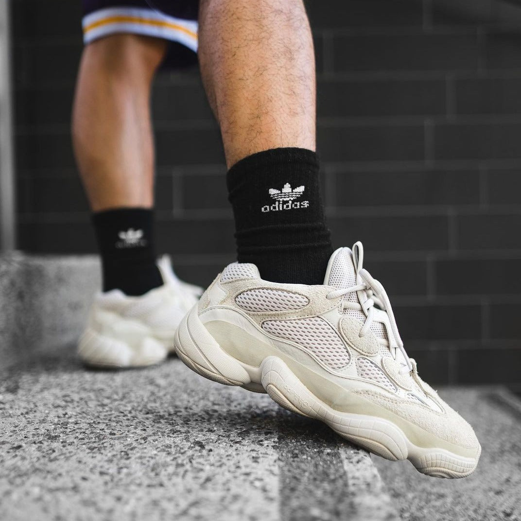 Adidas yeezy 500 blush on foot hotsell