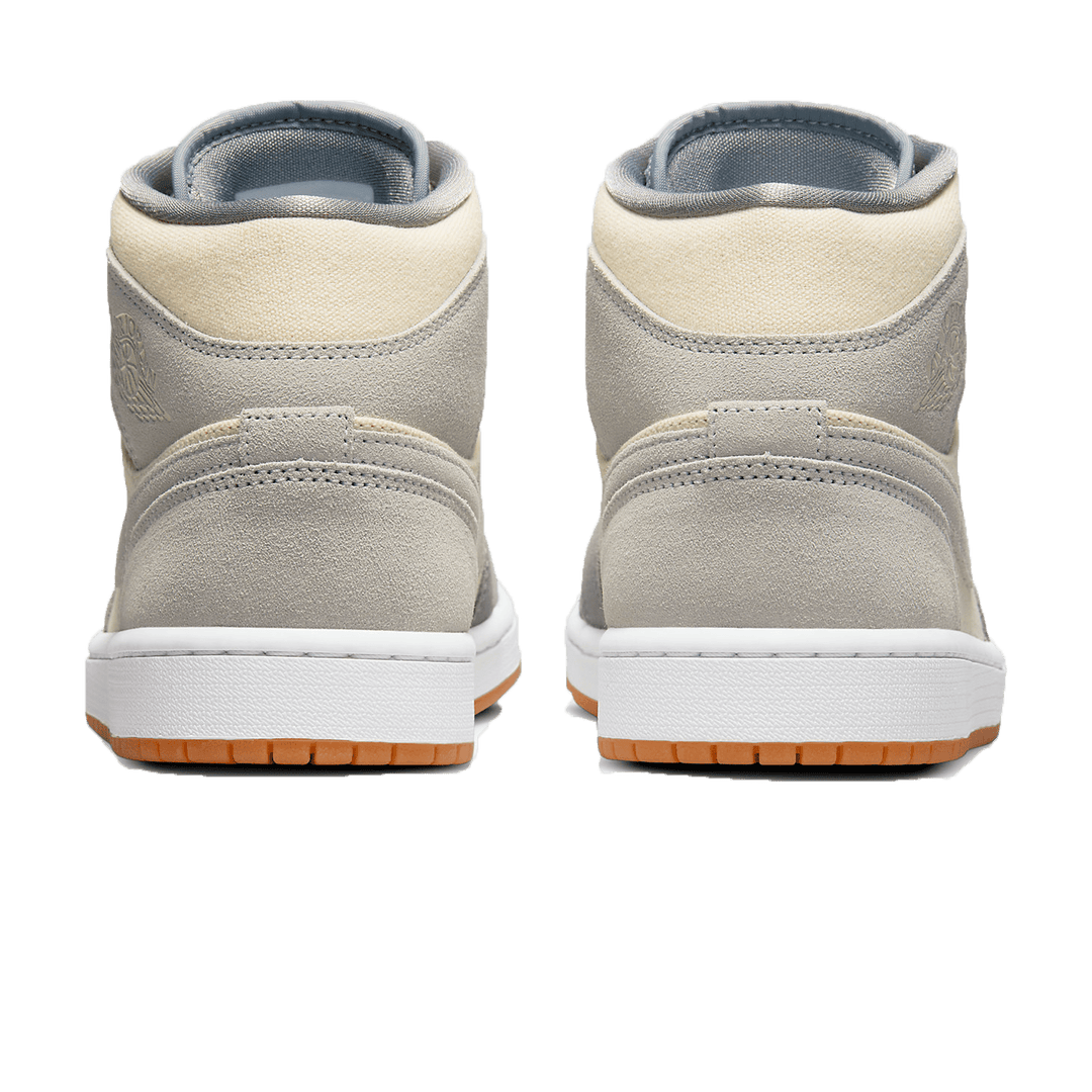 Air Jordan 1 Mid high quality Coconut Milk Particle Grey