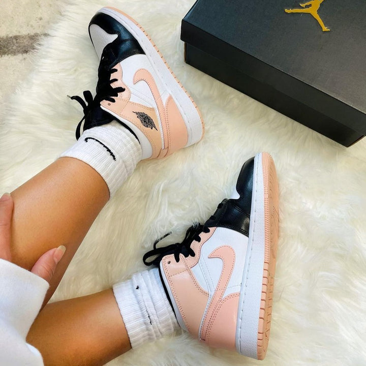 jordan 1 mid arctic orange on feet