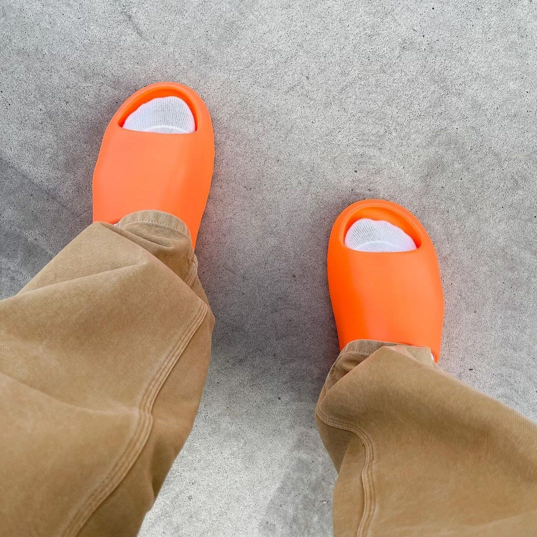 Yeezy Slide Adidas Yeezy 550 Orange Yeezy Slide 'Enflame Orange