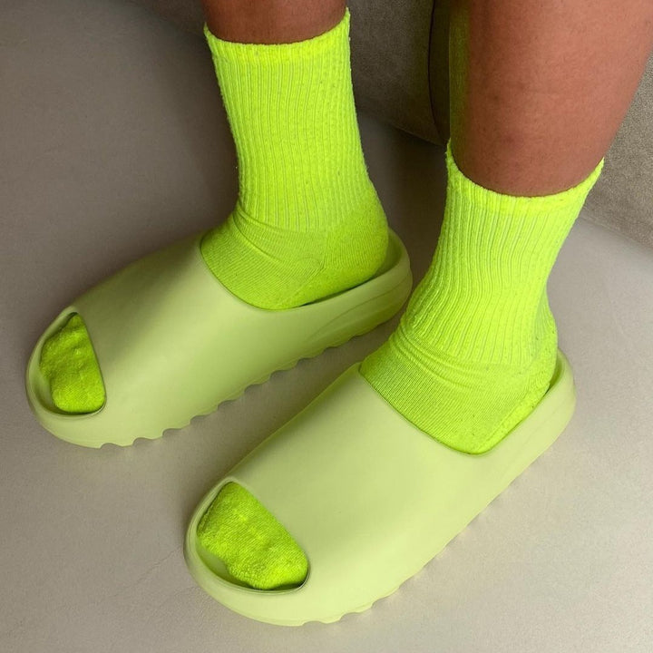 Yeezy slides Green men's slippers outlet 8