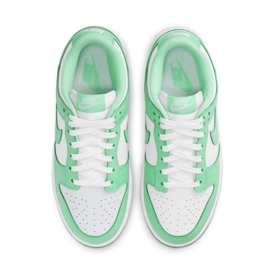 nike dunk low green glow women's