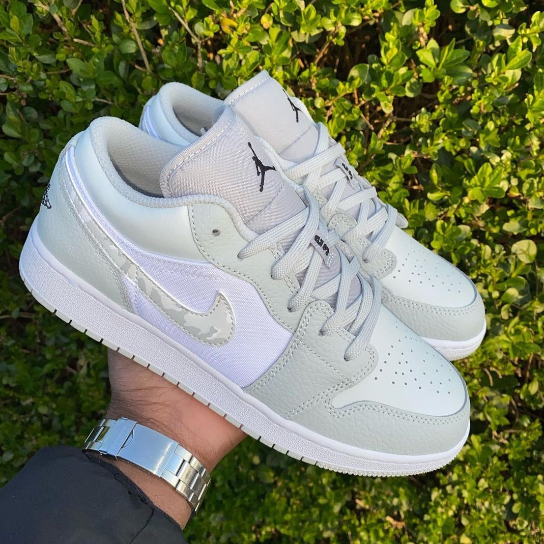 Grey Jordan Camouflage Sneakers Jordan One Grey Camo Nike Air