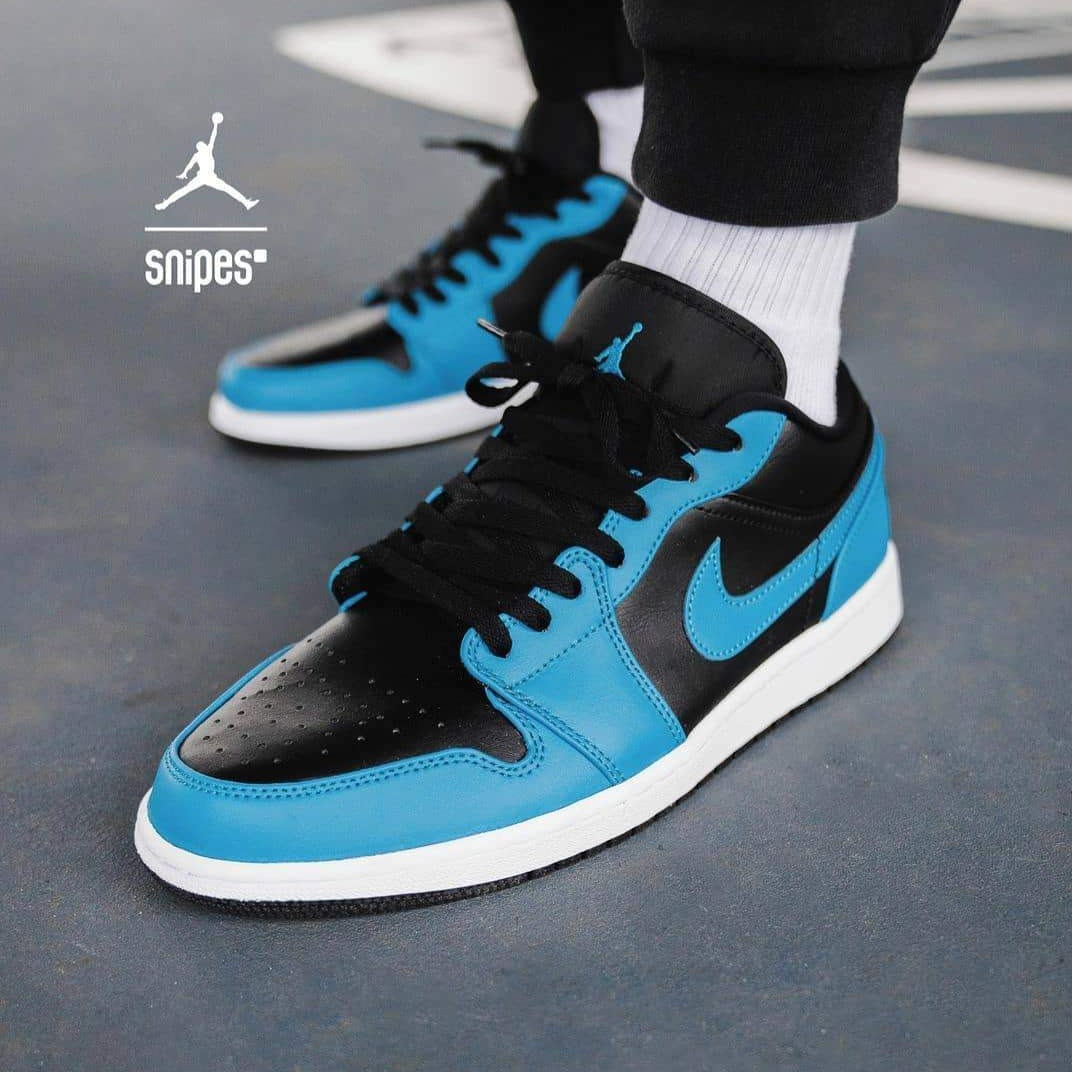 Air Jordan 1 Low Laser Blue Black SneakerSafe