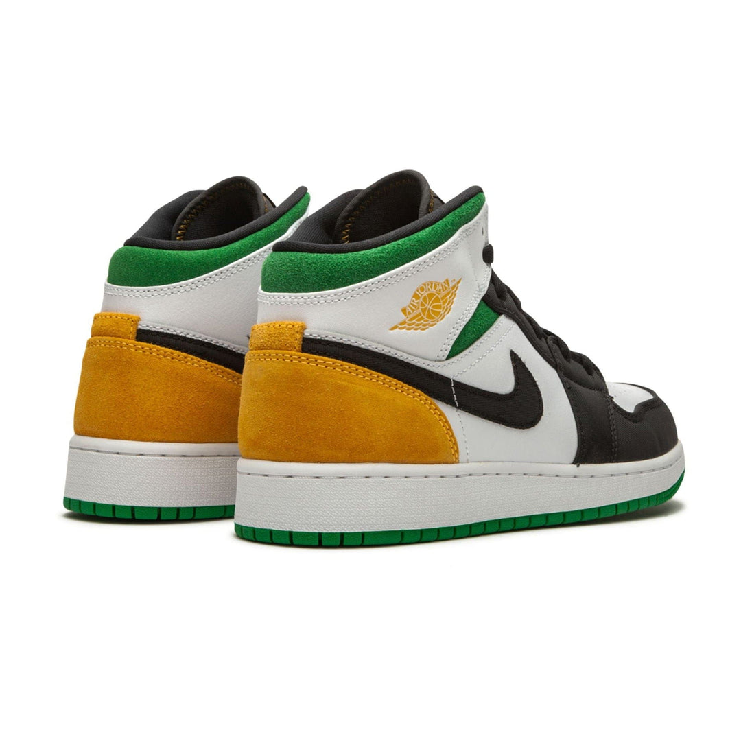 Air Jordan 1 Mid Laser Orange Lucky Green