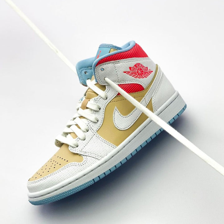 シューズ(女性用) Nike Air Jordan 1 Mid SESAME 24cm Size 7 W - Air Jordan 1 Mid SE Sesame/White CZ0774-200 NEW
