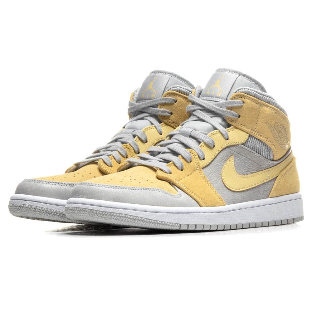 Air Jordan 1 Mid Mixed Textures Lemon Yellow SneakerSafe