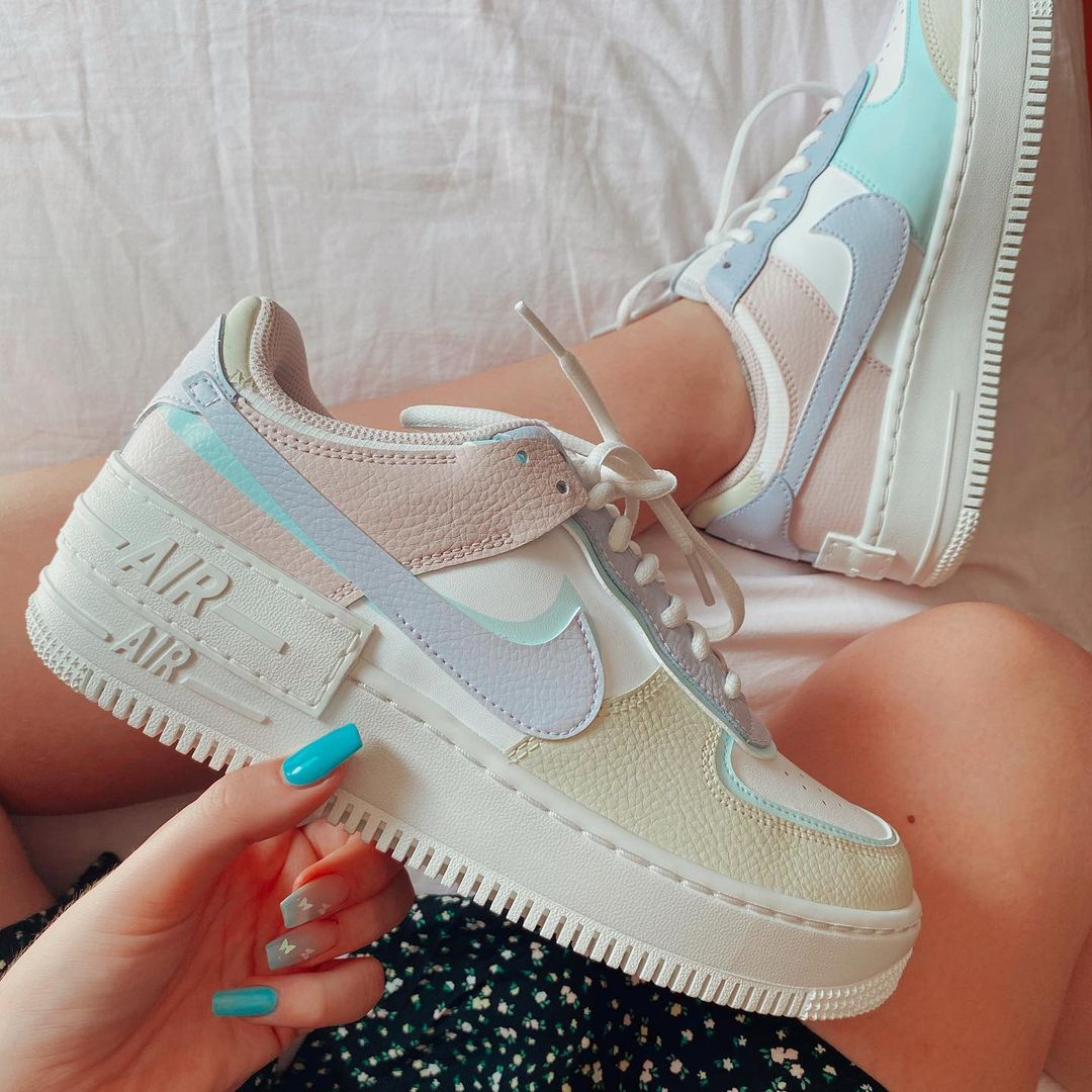 White Womens Air Force Shadow Pastel Pastel Colors Pastel Nike Air