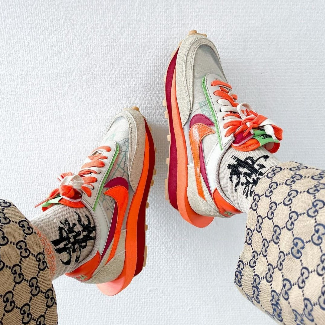 Nike LD Waffle x Sacai x CLOT 'Kiss of Death Orange Blaze