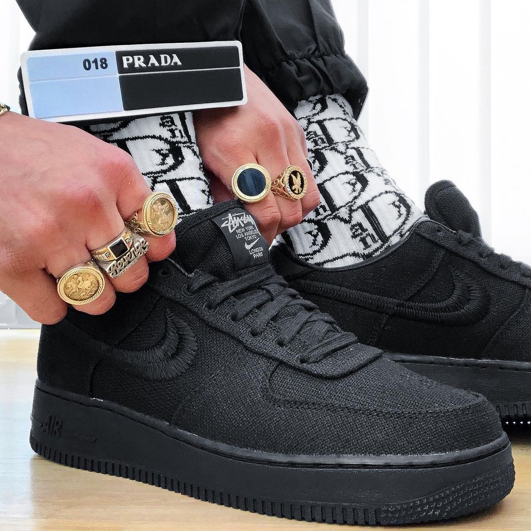 Nike x Stussy Air Force 1 Low 'Black' – SneakerSafe