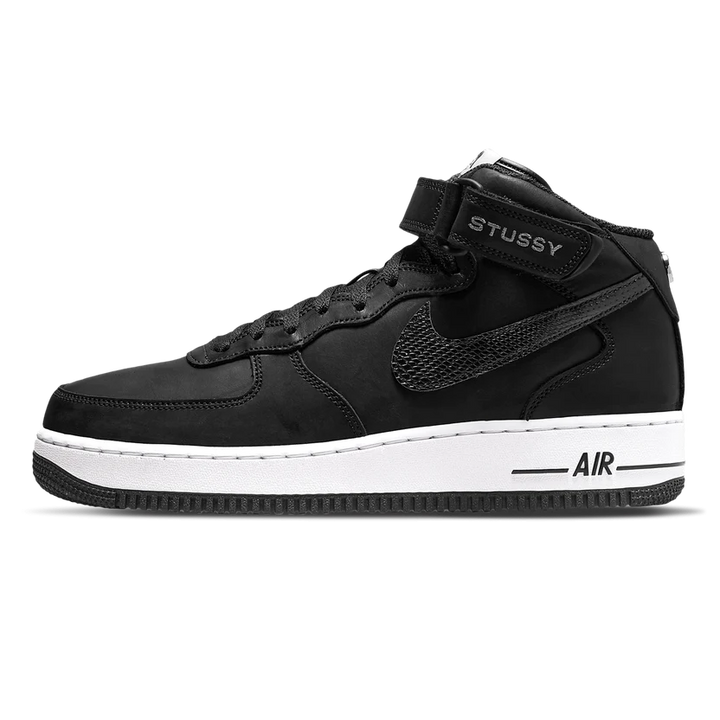 Black and white air force 1 mid best sale