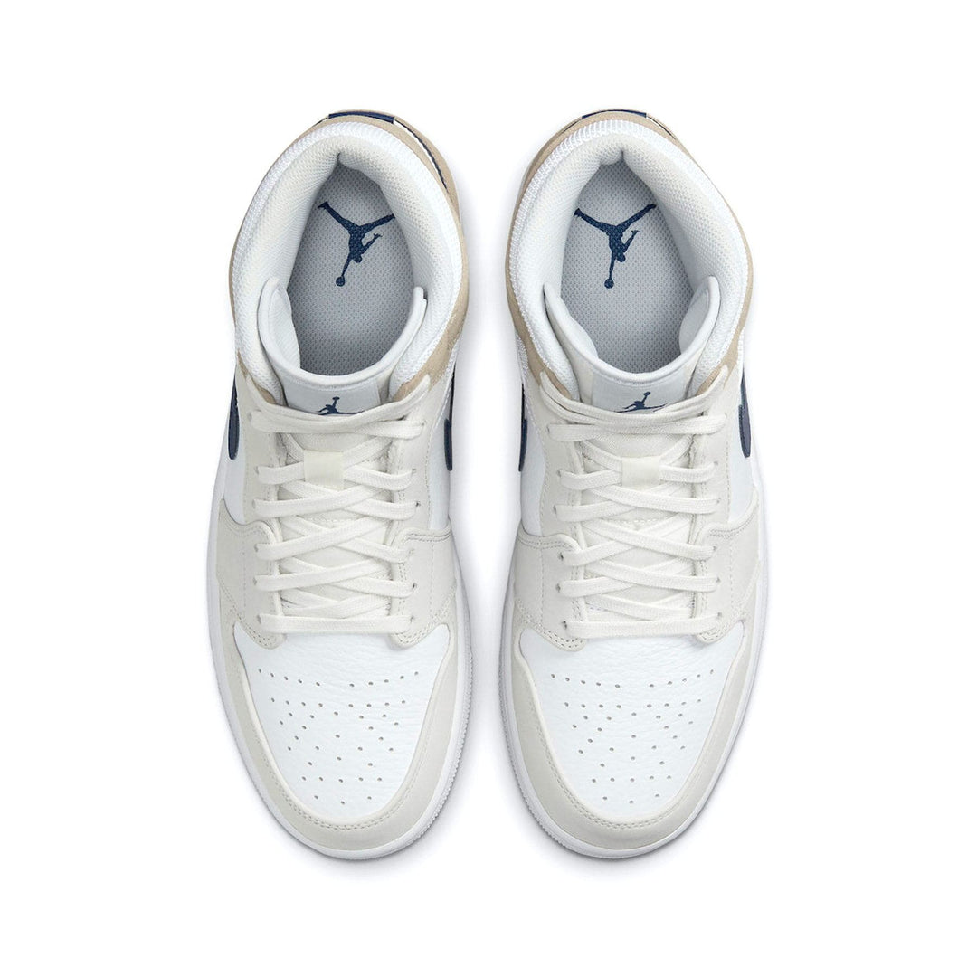 navy blue and tan jordans