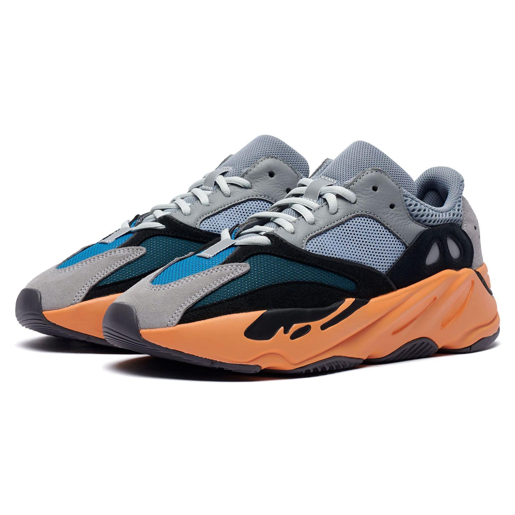 On Feet Yeezy 700 Orange And Blue Yeezy Boost 700 V1 'Wash Orange